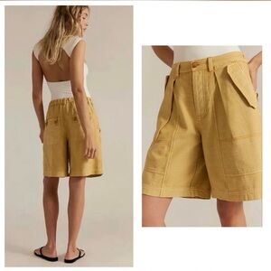 NWT Free People Tybee Pleat Chino Shorts